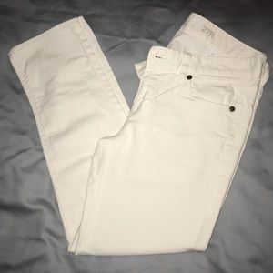 J. Crew White Crop Jeans